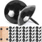 50PCS 1 Inch Large Round Head Iron Clavos Hammered Decorative Nails Black