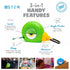 Famm 8ft 3+ Handy Green Bird Tape Measure for Kids STEM Educational Tool with Level, Protractor, Retractable Design