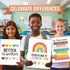 Hadley Designs Diversity Posters for Classroom Elementary, Inclusive Everyone Is Welcome Decor, Rainbow Multicultural