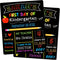 Double Sided First & Last Day of School Chalkboard, 10 x 12 Inch Reusable Wooden Sign for Kids/Girls/Boys, Photo Props