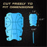 Hmyl Easy 11.5''7.9''0.45'', 3 Breathable No Strap Knee Pad Insert for Work Pants/Bibs, Uniforms, and Tactical Pants
