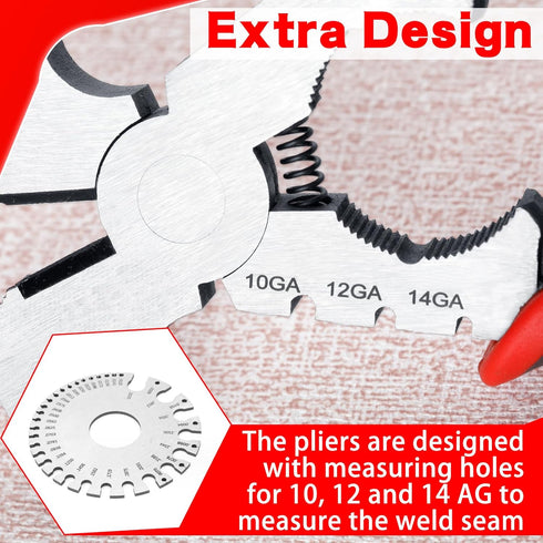 SPEEDWOX MIG Welding Pliers, 7 In 1 Multi-Function Tools with Measurement Holes for Scraping and Gripping