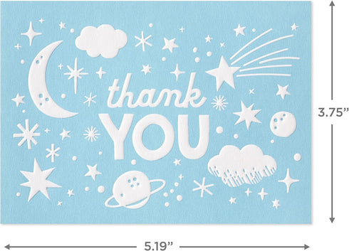 Pack (20 Hallmark of Baby Shower Thank You Cards, Outer Space Thank You Notes and Envelopes)