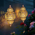 Solar Lanterns,Outdoor Garden Decor Solar Lantern Metal Moroccan Chandelier Gardening Decorative,Outside Hanging Lights