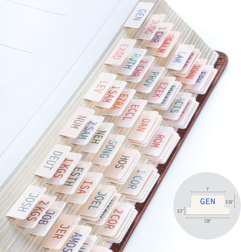 DiverseBee Laminated Bible Tabs, Large Print Easy to Apply Bible Index Tabs for Old and New Testament, 72 Tabs