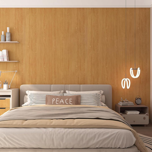 15.7"x196" Walnut Wood Contact Paper Light Brown Walnut Wood Peel and Stick Wallpaper for Kitchen Bathroom Laundry Room
