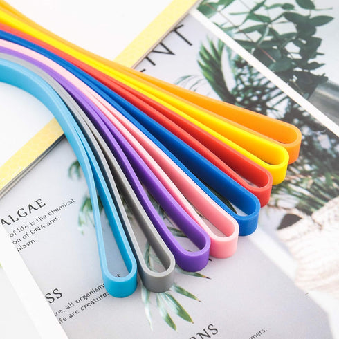 SING F LTD 10 Pack A5 Silicone Rubber Bands - Book Silica Gel Straps, 200 MM for Lunch Box, Crab Traps, Art Cooking