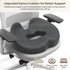 Tailbone, TushGuard Ergonomic Donut Pillow Seat Cushion with Raised Rear Support, Large Memory Foam Cushion