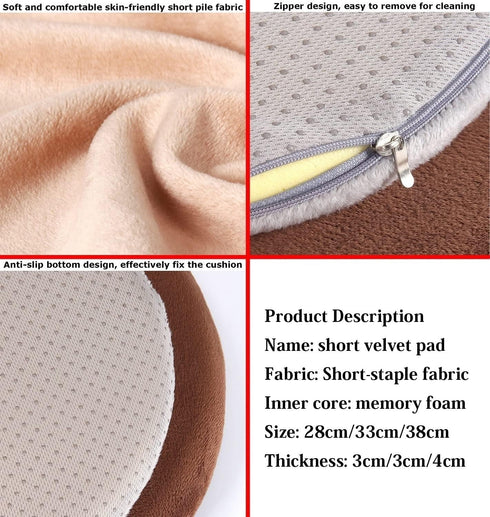 HCZKIUJ 1/4 Packs 28 28cm(1 Pack)) Round Chair Cushion Soft Thicken Seat Cushion/Memory Foam Chair Pads Pillow