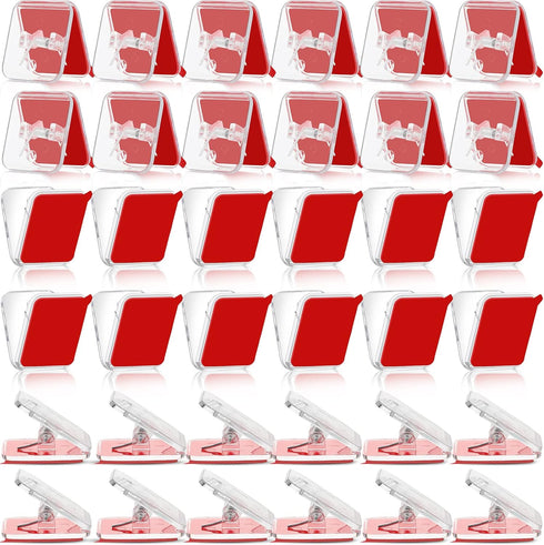 Jetec Self Adhesive Clips, 36 Pieces Clear Wall Clips for Home Office Use