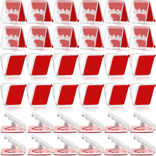 Jetec Self Adhesive Clips, 36 Pieces Clear Wall Clips for Home Office Use