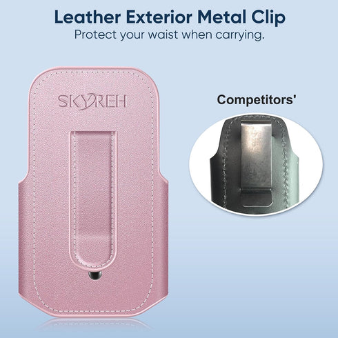SKYREH 3M Stethoscope Holder Clip, PU Leather Stethoscope Hip Holder Lightweight Portable Holster for Physicians