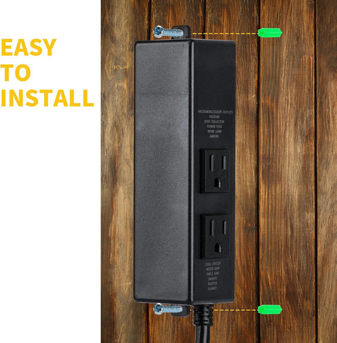 Etoolcity Automatic Dust Collector Switch, Power Tool Auto Switch with On/Off Delay, Prevents Circuit Overload