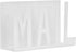 MyGift Modern White Metal Mail Holder, Countertop Organizer with Cutout MAIL Lettering Design for Office Desktop