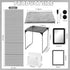 Cholemy 12 Pcs Locker Accessories Set, Magnetic Wallpaper, Carpet, Mirror, Organizer for School Supplies