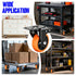 4 Inch Set 4, 2400LB, Caster Wheels, Caster of Dual Locking PU Casters Swivel Casters for Furniture, Workbench & Tool