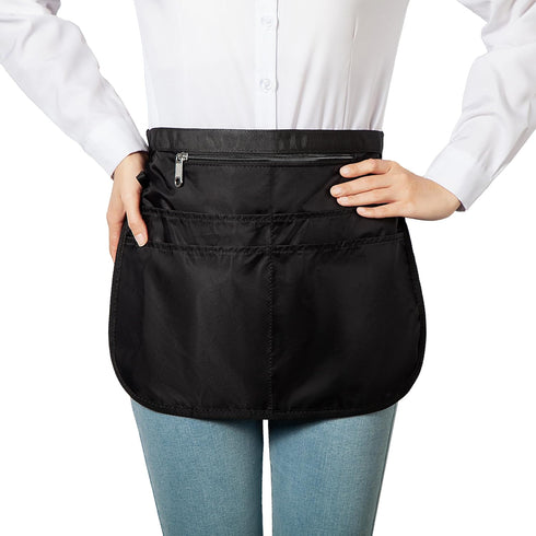 Bafelia 5 Waterproof Server Apron for Women with Pockets,Quickly Put on and Take off Waitress Aprons,Work Apron