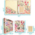Binditek 3 Ring Binder, 1 Inch Round Ring Binder with 5-Tab Binder Dividers, 2 Interior Pockets, Low Profile Clip Clipboards and Labels Stickers, for Letter Size, 175 Sheet Capacity, 1 Pack, Floral by Binditek