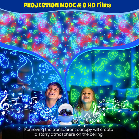 BAISIQILB Timer,360 Rotation,3 Films,18 Modes,8 Night Light Projector,Night Light for Kids Room with Remote