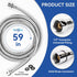 Stainless Steel Shower Head Hose, 59 In Chrome Plated for Hand Held Shower Heads with Copper Core Brass Insert (1)