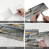 3-Pieces Peel and Stick Backsplash Tiles for Kitchen 4"x 12" PVC Self-Adhesive Subway Matte Faux Stone Wall Panel