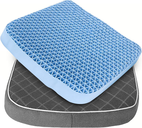 Vinlyto TPE Double Layer Gel Seat Cushion for Long Sitting - Enlarged Thickened