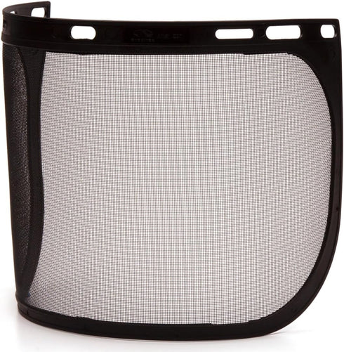 Pyramex Safety Full Face Shield for Eye & Head Protection, Black Mesh Steel Wire, ANSI Z87.1