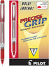Pilot Precise Grip Liquid Ink Rolling Ball Stick Pens, Bold Point, Red Ink, 12-Pack