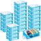 Suzile 25 Pcs Stackable Plastic Crayon Boxes with Snap Lids, Crayon Storage Organizer for Art Crafts Classroom