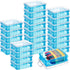 Suzile 25 Pcs Stackable Plastic Crayon Boxes with Snap Lids, Crayon Storage Organizer for Art Crafts Classroom