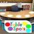 Table Spots Dry Erase Dots - 10 Pack Large 12" Circles for Classroom Tables, Premium Vinyl, No Staining, White