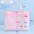 pendancy Mesh Zipper Pouch 11x13.7 in, Large Double Pocket Waterproof File Bag with Handle, A4 Size Foldable Document Storage for Puzzle Project/Cross Stitch/Travel/Office(Pink) by pendancy