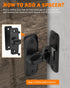 90/180 Degree Barn Door Lock, Small Flip Gate Latches Hardware, Sliding Door Latch Lock for Cabinets, Black