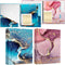 Performore 2 Pack Fashion Binders 1 Inch, 2 Inner Pockets, 5 Full-Size Tab Dividers, 1 Pink & 1 Blue, Aesthetic Binder
