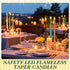 24 11'' Baquler Pcs Green Brown Flameless Taper Candles Woodland Battery Operated Candles LED Plastic Flickering
