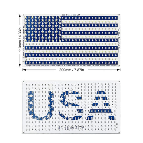 SMD Soldering Practice Kit, DIY American Flag Project, Solder Skill Training Learning Components