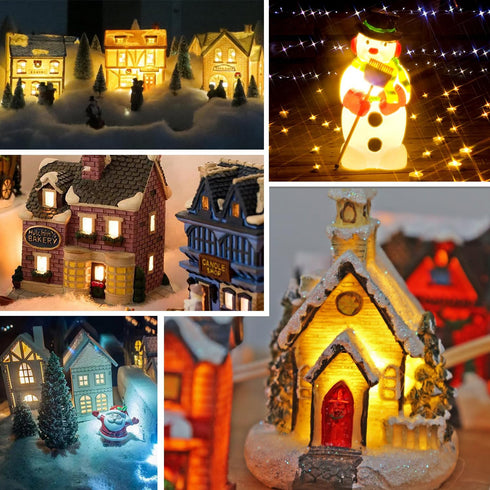 5 Bulbs C7 C7 Bulb 2700K Accessory Cord with LED Night Light - Christmas Village Light Accessory Cord - Warm White