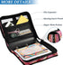 Fisyme 3 Cartoon Bacon Meat Cute Zipper Binder Ring with Zipper and Shoulder Strap Large Capacity Multi-Pocket Binder