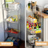 Wensdr 4 39 Inches 4 Tier Kitchen Bathroom Storage Rolling Cart Tall Slim Utility Rolling Shelf Cart with Universal