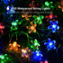 2 Pack 200 80Ft 8 Solar String Flower Lights Outdoor LED Multi-Color Christmas Fairy Lights with Lighting Modes