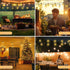 50ft 25 Bulbs Voltage(24V) Dimmable IP65 G40 SANBEN Outdoor String Lights with Remote, Low Patio Lights, & Timer
