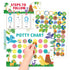 EUUBIRD Dinosaur Potty Training Chart for Toddlers, 10 Potty Training Sticker Charts with