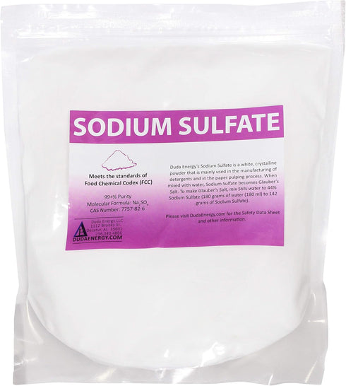 Duda Energy 5 lb Sodium Sulfate Food Grade FCC Anhydrous Naturally Mined 99+% Purity,White