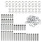 MECCANIXITY Lamp Pipe Kit with Lock Nuts, Teeth Washers, 1/8IP Thread Fasteners Assortment, Pack of 126