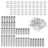 MECCANIXITY Lamp Pipe Kit with Lock Nuts, Teeth Washers, 1/8IP Thread Fasteners Assortment, Pack of 126