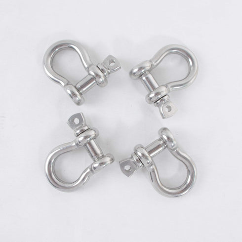 Size 5/16" Anchor Shackle, 316 Stainless Steel Body and Pin Material, 4PK