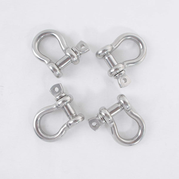 Size 5/16" Anchor Shackle, 316 Stainless Steel Body and Pin Material, 4PK