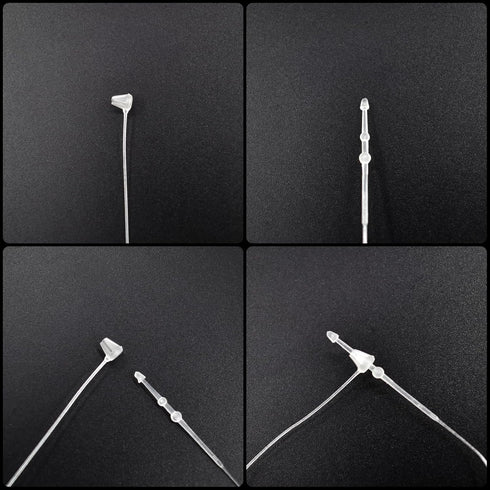 2000Pcs White Plastic Fastener Hang Tag Snap Lock Price Pins for Retail Store (3 Inch)