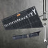 16 Pocket Wrench Roll Up Pouch, Metric & Standard Wrench Set Organizer, 100% Cotton Full Waxed Canvas - Coal Black