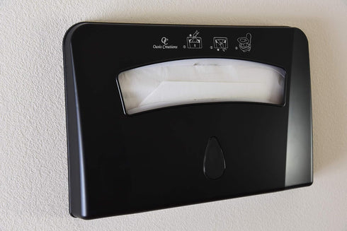 Toilet Seat Cover Dispenser by Oasis Creations – Wall Mount, Heavy Duty for Commercial or Residential Use